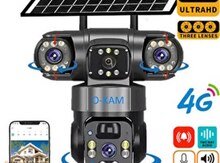 4G Solar günəṣ paneli 4 kamera 12MP/4K+64gb
