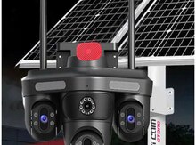 4G Solar günəṣ paneli 4 kamera 12MP/4K+64gb