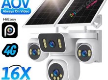 4G Solar günəş paneli 4 kamera 12MP/4K 64GB