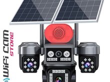 4G Solar günəṣ paneli 4 kamera 12MP/4K+64gb