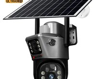 4G Solar günəṣ paneli 2 kamera 12MP/4K+64GB