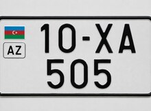Avtomobil qeydiyyat nişanı - 10-XA-505
