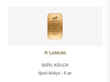 Azergold 5g külçəsi 