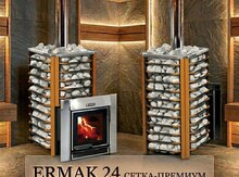 Sauna üçün odun sobaları ERMAK 24 СЕТКА-ПРЕМИУМ