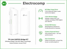 TP-Link EAP215-Bridge KIT (Wireless Bridge 5 GHz 867 Mbps Long-Range Indoor/Outdoor Access Point)