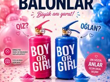 Gender party üçün rəngli toz balon