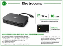 Dock Station ASUS DC201 DUAL 4K USB-C Dock 90XB094N-BDS000