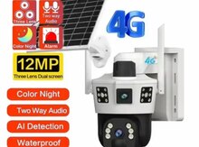 4G solar günəş panelli 2 kamera 12MP/4K+64GB