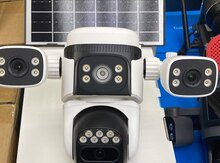 4G solar günəş panelli 4 kamera 12MP/4K 64GB