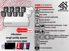 "Hikvision" gecə rəngli çəkiliş aparan səkkizli kamera dəsti