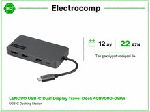 LENOVO USB‑C Dual Display Travel Dock — portativ genişləmə stansiyası