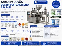 Ayran və dovğa doldurma-paketləmə aparatı