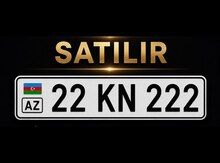 Avtomobil qeydiyyat nişanı - 22-KN-222