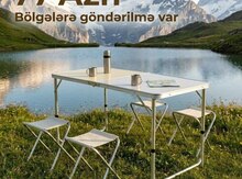 Qatlanan kempinq masa və oturacaqlar 