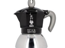 Qəhvədəmləyən New Moka Induction Black 6 cups