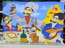 Kətan üzərində quaş boya rəsm əsəri (əl işi)
