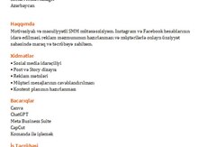 SMM menecer işi axtarıram