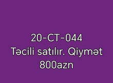 Avtomobil qeydiyyat nişanı - 20-CT-044