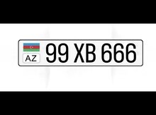 Avtomobil qeydiyyat nişanı - 99-XB-666