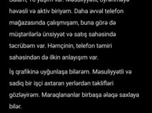Telefon ustası işi axtarıram