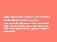 Dayə-tərbiyəçi işi axtarıram