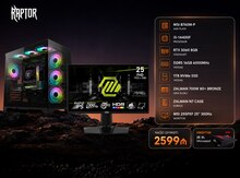 Raptor Gaming PC | i5-14400F | RTX 5060 8GB | 16GB DDR5 | 1TB NVMe | MSI 25" 300Hz