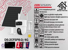 Hikvision iki linzalı fırlanan günəş panelli 4G kamera DS-2CFSP8-D/4G