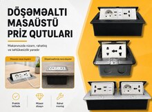 Döşəməaltı və masaüstü priz qutuları